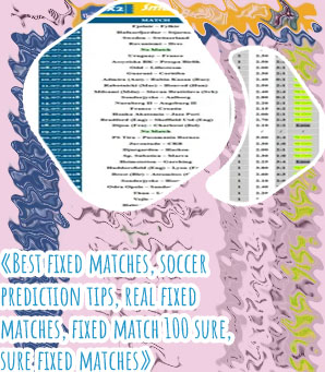 Weekend fixed matches prediction